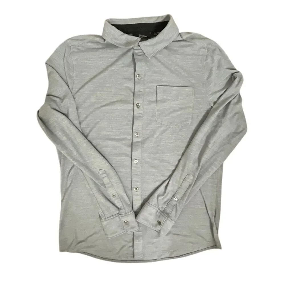 Marc Anthony Gray Button Down Shirt Slim Fit Men M Long Sleeve Casual